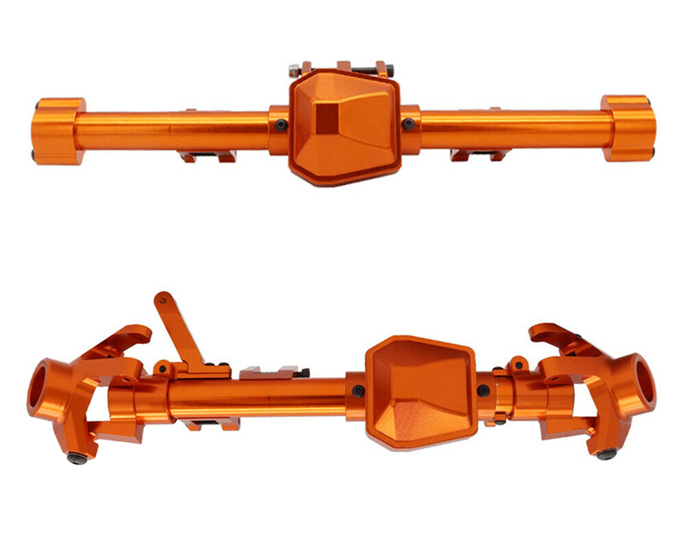 C31804ORANGE Alloy Machined Front & Rear Axle Housings for Axial SCX6 252000 252001 - Image 1