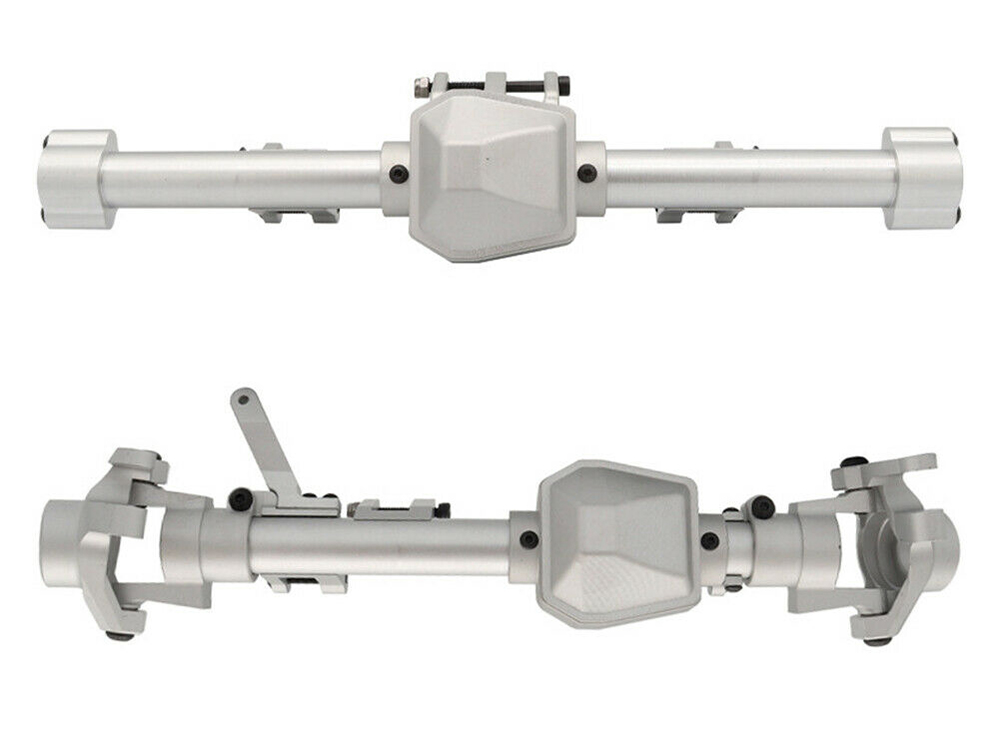 C31804SILVER Alloy Machined Front & Rear Axle Housings for Axial SCX6 252000 252001 - Image 1