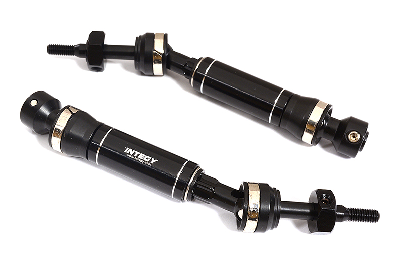 C31816BLACK Dual Joint Telescopic Rear Drive Shafts for 1/10 Drag Slash 2WD & Bandit 9450 - Image 1