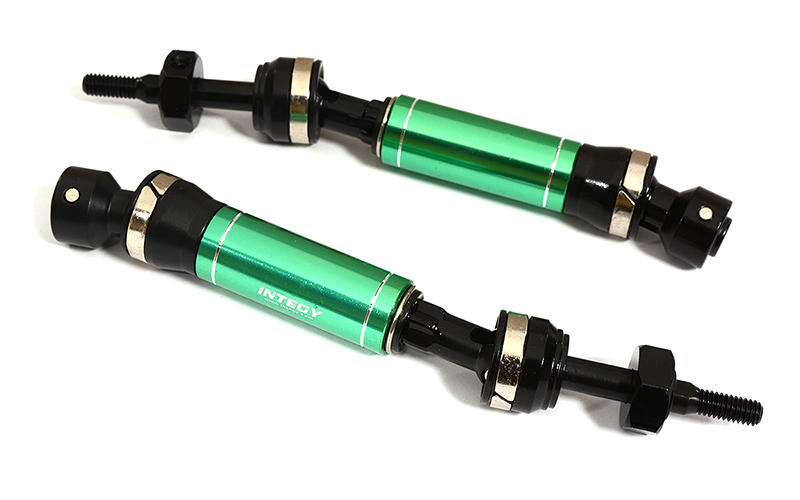 C31816GREEN Dual Joint Telescopic Rear Drive Shafts for 1/10 Drag Slash 2WD & Bandit 9450 - Image 1