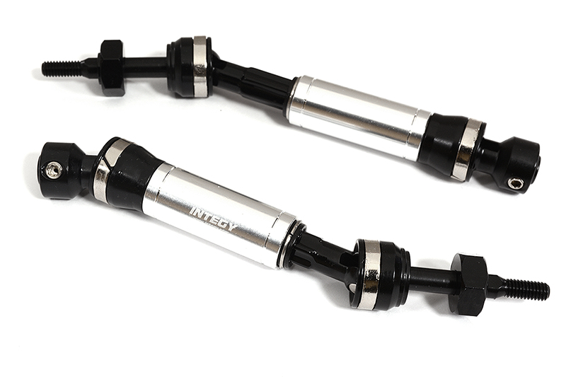 C31816SILVER Dual Joint Telescopic Rear Drive Shafts for 1/10 Drag Slash 2WD & Bandit 9450 - Image 1