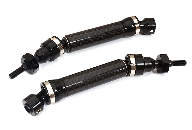 C31817CARBON Dual Joint Telescopic Front Drive Shafts for 1/10 Stampede 4X4 & Slash 4X4 6851X - Image 1