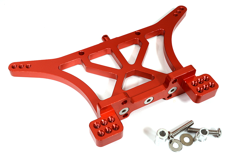 C31819RED Billet Machined Alloy Rear Shock Tower for 1/10 Slash 2WD & Stampede 2WD 3638 - Image 1