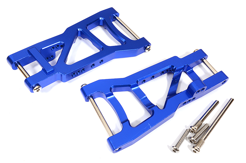 C31824BLUE Billet Machined Alloy Rear Arms for 1/10 Slash 2WD - Blue 2555 - Image 1