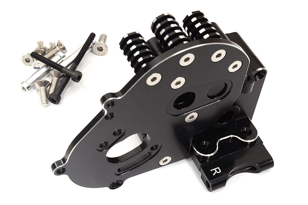C31833BLACK Alloy Gearbox Housings for 1/10 Slash 2WD, Stampede 2WD & Rustler 2WD 3691A - Image 1