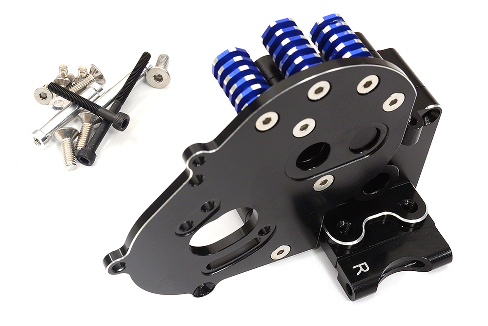 C31833BLACKBLUE Alloy Gearbox Housings for 1/10 Slash 2WD, Stampede 2WD & Rustler 2WD 3691A - Image 1