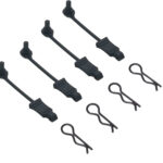 Body Clip Retainers & Body Clips (4) for 1/8 Scale RC (LxW=9x26mm)