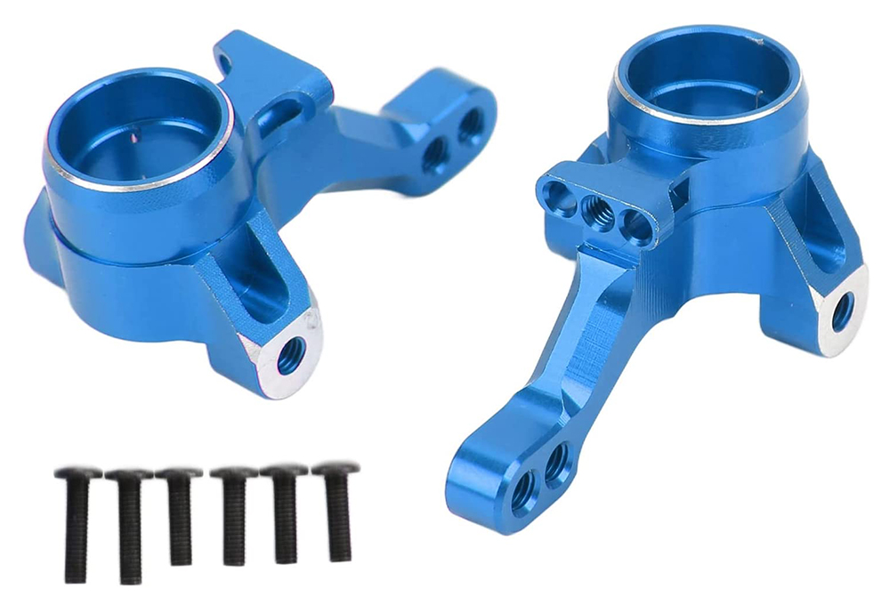 C31851BLUE Alloy Machined Steering Blocks for Traxxas 1/10 4-Tec 2.0 & 4-Tec 3.0 - Image 1
