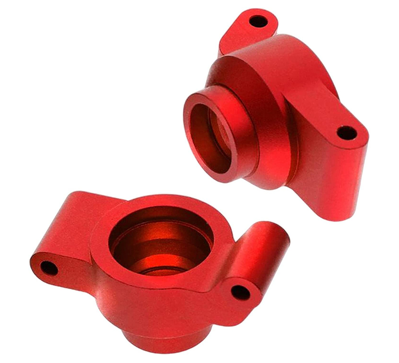 C31875RED Alloy Machined Rear Hub Carriers for Traxxas 1/10 Maxx 4S 8952 - Image 1