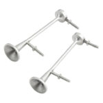 Realistic Stainless Steel Metal Air Horn Set 41mm for Tamiya 1/14 Tractor