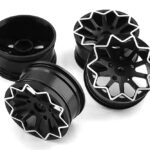 10 Spoke Alloy Wheel Set (4) for 1/10 Drift Racing W=26mm Offset 4.5mm