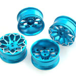 10 Spoke Alloy Wheel Set (4) for 1/10 Drift Racing W=26mm Offset 4.5mm