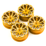 10 Spoke Alloy Wheel Set (4) for 1/10 Drift Racing W=26mm Offset 4.5mm