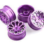 10 Spoke Alloy Wheel Set (4) for 1/10 Drift Racing W=26mm Offset 4.5mm