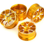 10 Spoke Alloy Wheel Set (4) for 1/10 On-Road Touring W=26mm Offset 3.5mm