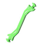 Green Open End Hex Nut Wrench 3mm, 4mm, 5mm, 5.5mm