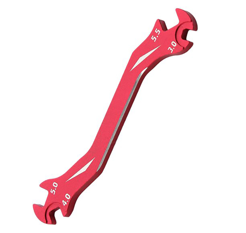 C31895RED Red Open End Hex Nut Wrench 3mm, 4mm, 5mm, 5.5mm - Image 1