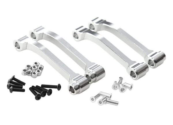 C31897SILVER Alloy Machined Suspension Arms for Tamiya 1/14 Tractor Truck - Image 1