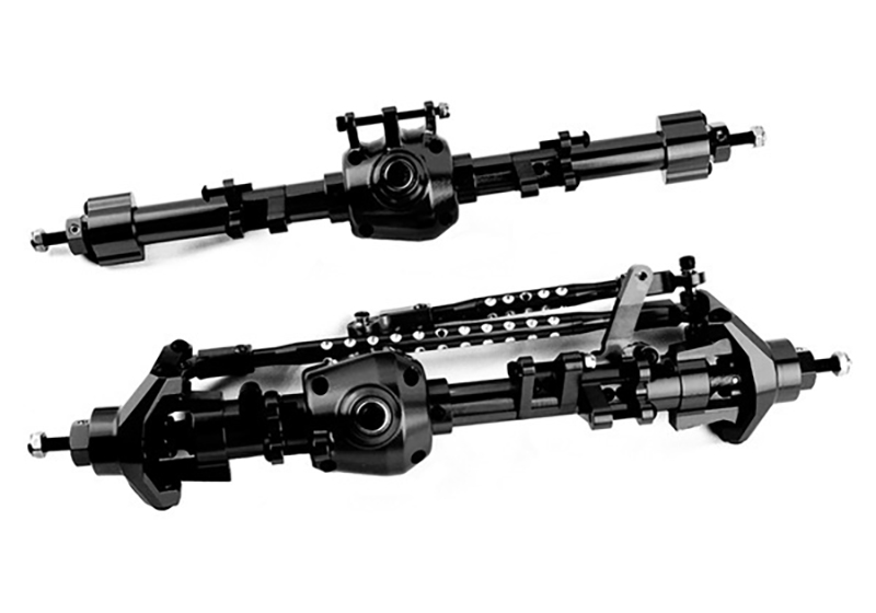 C31915BLACK Alloy Machined Front & Rear Axle Set for Axial SCX6 Crawler - Image 1