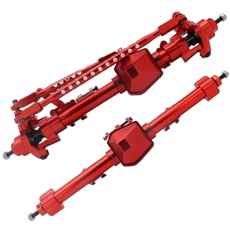 C31915RED Alloy Machined Front & Rear Axle Set for Axial SCX6 Crawler - Image 1