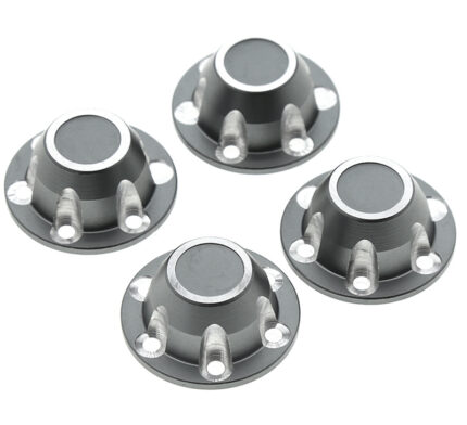 Alloy Machined Center Wheel Hub Caps (4) for Axial SCX6 45001