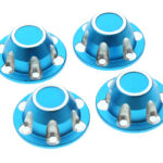 Alloy Machined Center Wheel Hub Caps (4) for Axial SCX6 45001