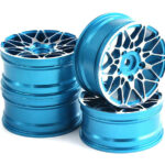 Dual 10 Spoke Alloy Wheel Set (4) for 1/10 On-Road Touring W=26mm