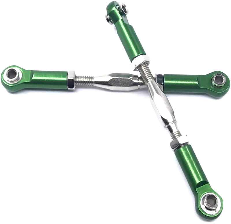 C31933GREEN Alloy Machined M3 Size Ball End 64mm Linkages w/ Adjustable Turnbuckles - Image 1