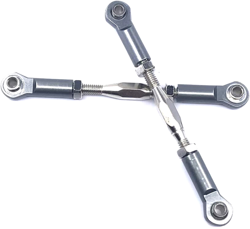 C31933GUN Alloy Machined M3 Size Ball End 64mm Linkages w/ Adjustable Turnbuckles - Image 1