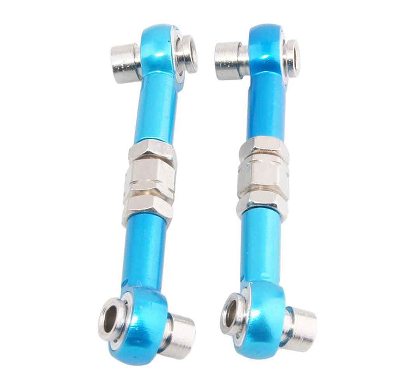 C31934LIGHTBLUE Alloy Machined M3 Size Ball End 40mm Linkages w/ Adjustable Turnbuckles - Image 1