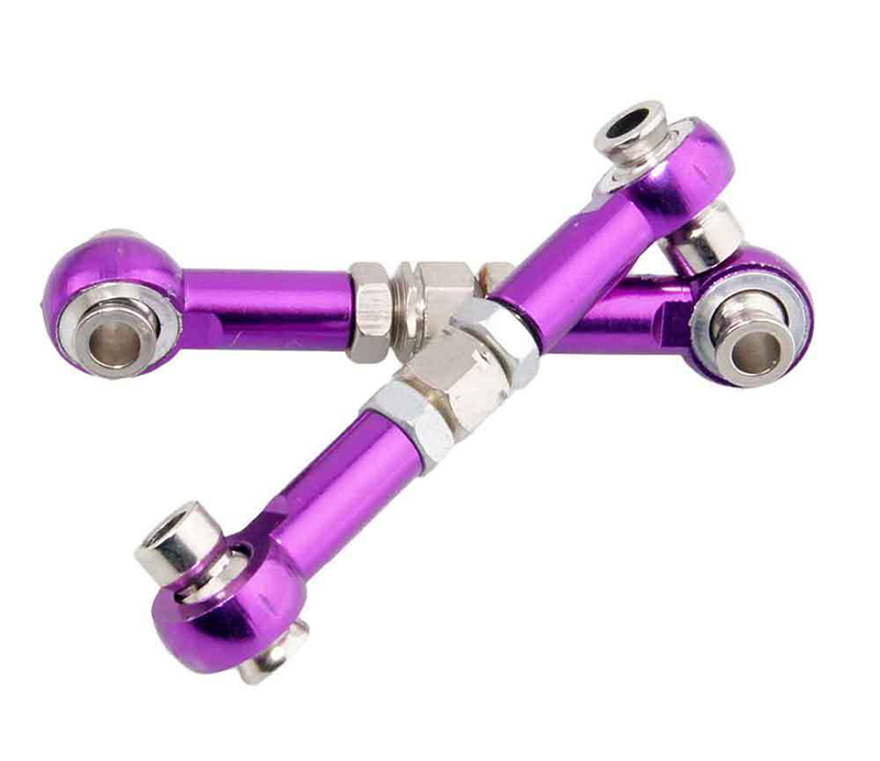 C31934PURPLE Purple Alloy Machined M3 Ball End 40mm Adjustable Turnbuckles Linkages - Image 1