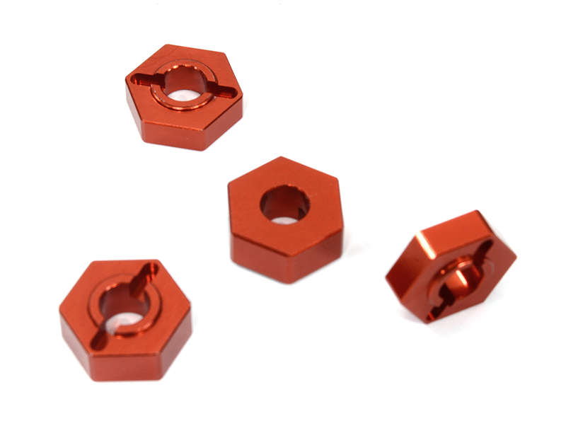 C31939RED Billet Machined 12mm Hex Wheel Adapters for Losi 1/10 2WD RTR 22S Drag, ST & SCT - Image 1