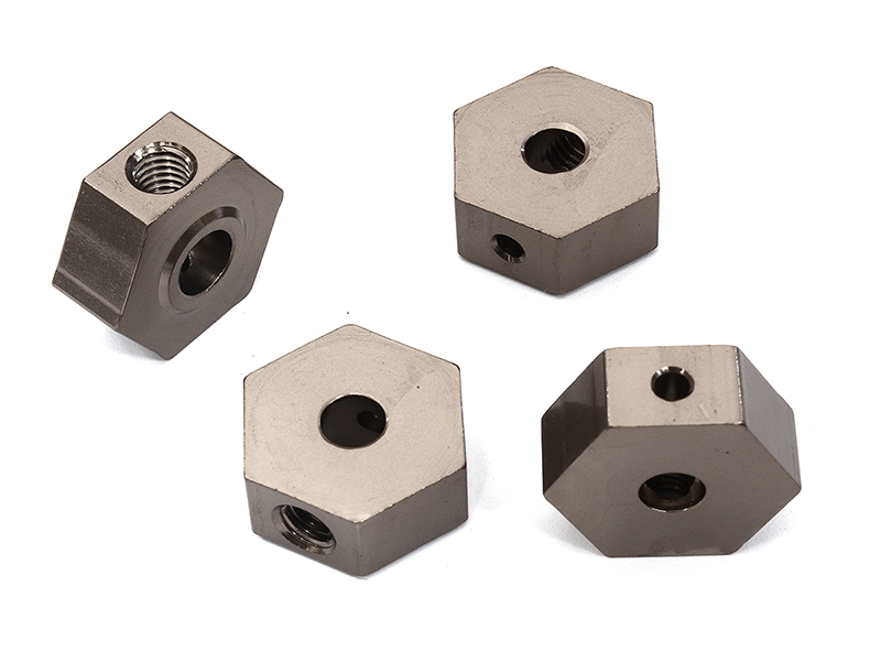 C31940GREY Machined 17mm Hex Wheel Adapters for Losi 1/8 LMT & LMT 2.0 4WD Monster Truck - Image 1