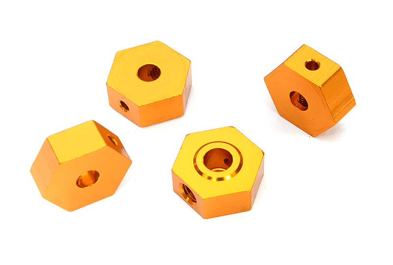 C31940ORANGE Machined 17mm Hex Wheel Adapters for Losi 1/8 LMT & LMT 2.0 4WD Monster Truck - Image 1