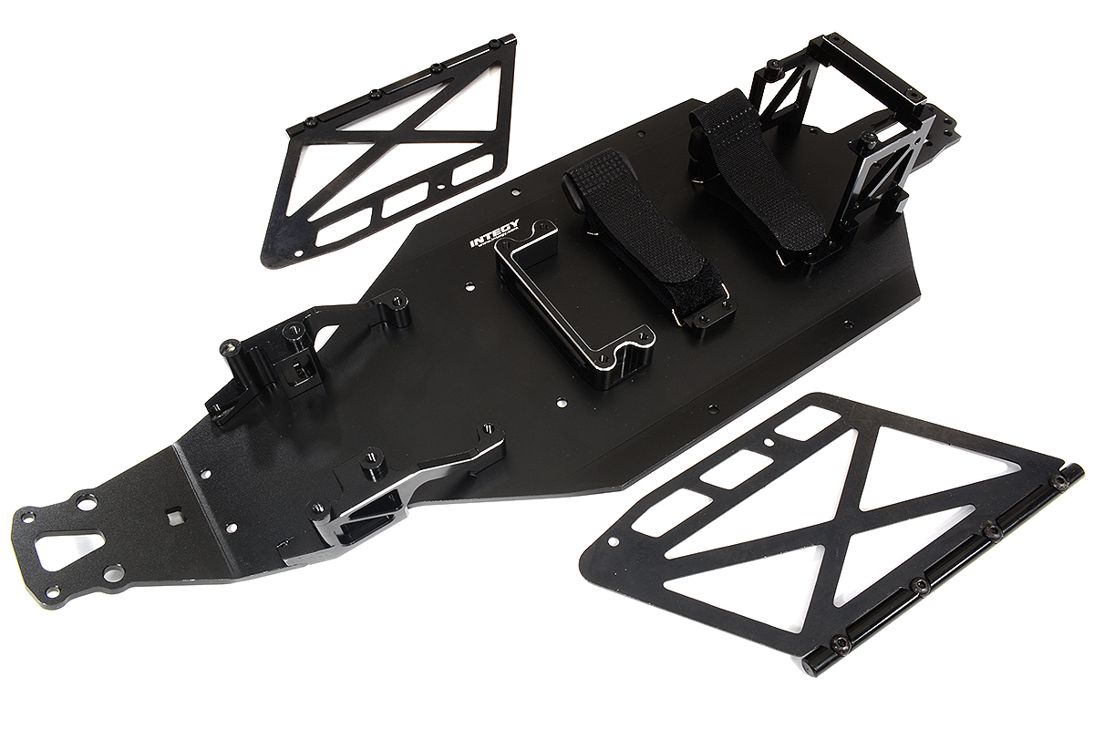 C31953BLACK Black Billet Machined Chassis Upgrade Conversion Kit for Losi 2WD 22S Drag Car - Image 1
