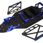 Blue Billet Machined Chassis Upgrade Conversion Kit for Losi 2WD 22S Drag Car