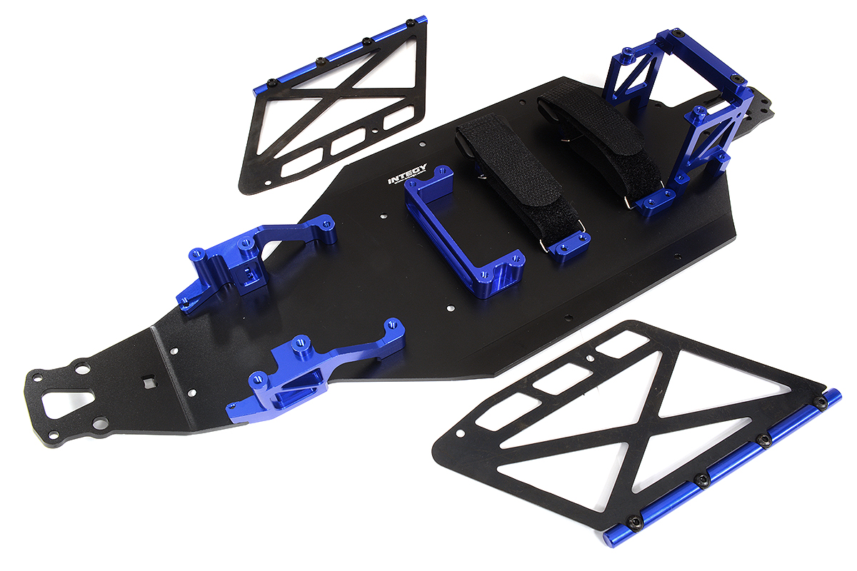 C31953BLUE Blue Billet Machined Chassis Upgrade Conversion Kit for Losi 2WD 22S Drag Car - Image 1