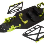 Green Billet Machined Chassis Upgrade Conversion Kit for Losi 2WD 22S Drag Car