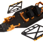 Orange Billet Machined Chassis Upgrade Conversion Kit for Losi 2WD 22S Drag Car