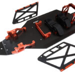 Red Billet Machined Chassis Upgrade Conversion Kit for Losi 2WD 22S Drag Car