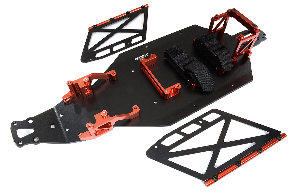 C31953RED Red Billet Machined Chassis Upgrade Conversion Kit for Losi 2WD 22S Drag Car - Image 1