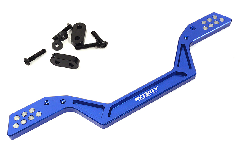 C31954BLUE Billet Machined Wide Rear Shock Tower Add-On for Team Associated DR10 Drag - Image 1