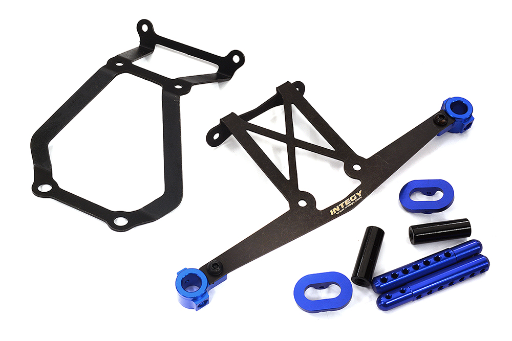 C31962BLUE Metal Alloy Front Bumper Brace & Body Mount Set for Losi 1/10 22S Drag - Image 1
