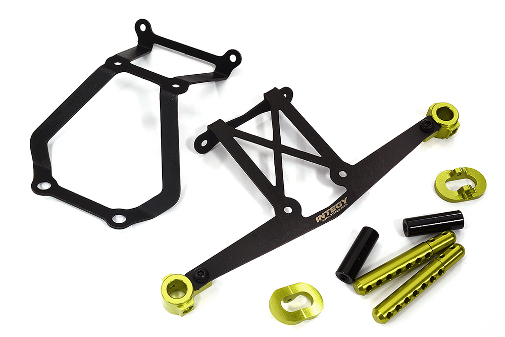 C31962GREEN Metal Alloy Front Bumper Brace & Body Mount Set for Losi 1/10 22S Drag - Image 1
