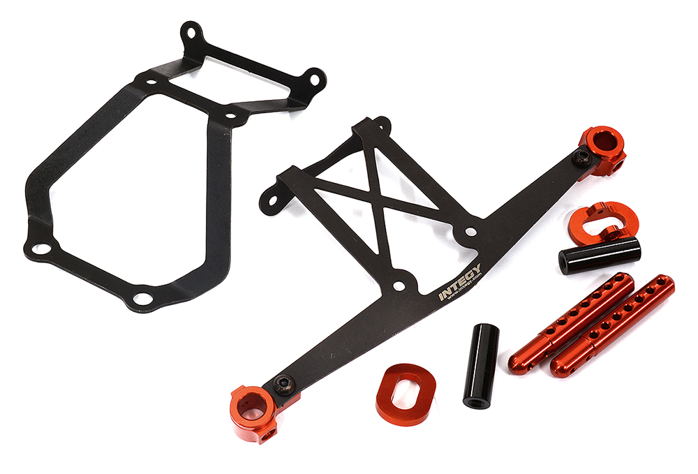 C31962RED Metal Alloy Front Bumper Brace & Body Mount Set for Losi 1/10 22S Drag - Image 1