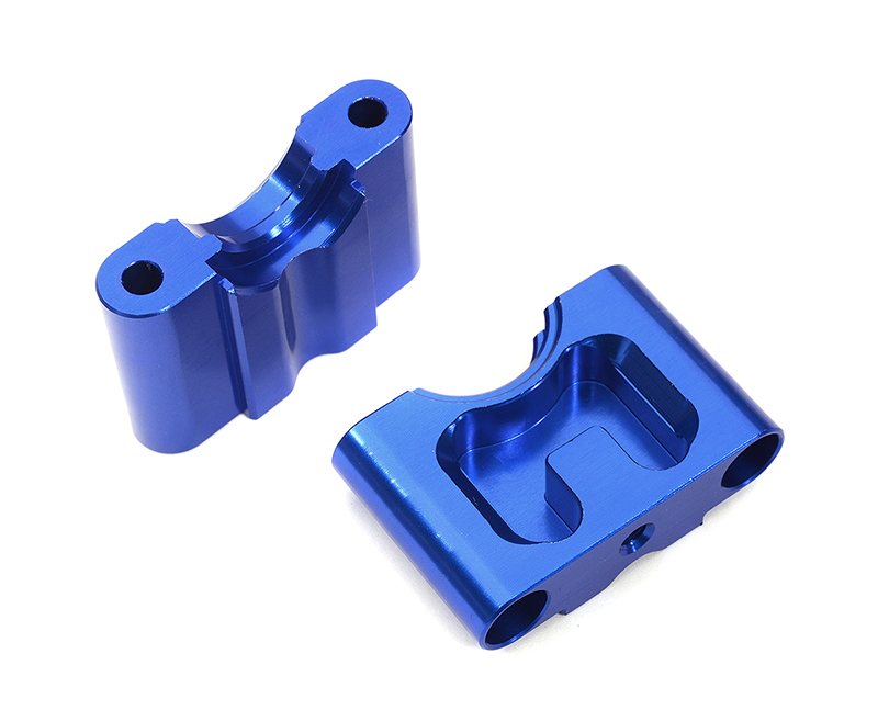 C31969BLUE Billet Machined Center Diff Mounts for Losi 1/8 LMT & LMT 2.0 4WD Monster Truck - Image 1