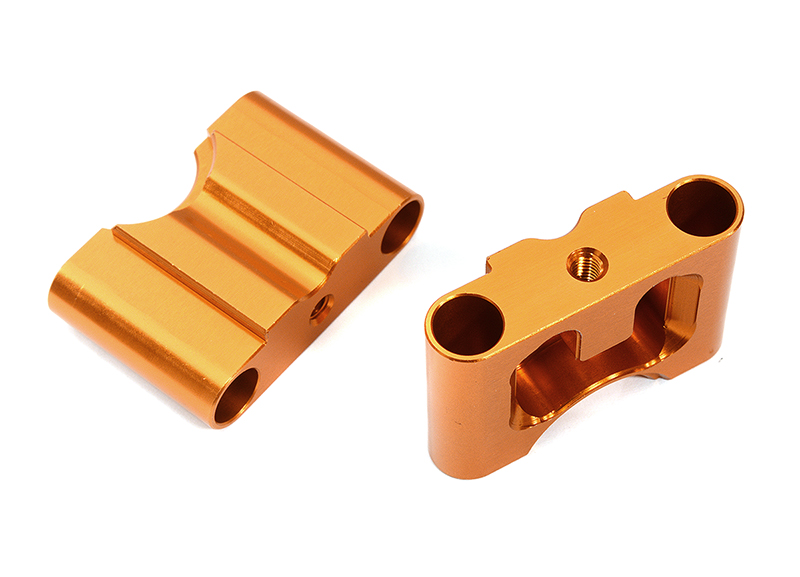 C31969ORANGE Billet Machined Center Diff Mounts for Losi 1/8 LMT & LMT 2.0 4WD Monster Truck - Image 1