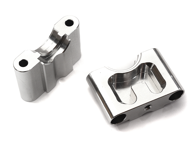 C31969SILVER Billet Machined Center Diff Mounts for Losi 1/8 LMT & LMT 2.0 4WD Monster Truck - Image 1