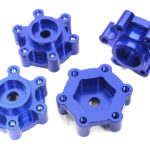 Billet Machined 17mm Hex-to-6 Bolt Wheel Adapters for Losi 1/8 LMT 1.0