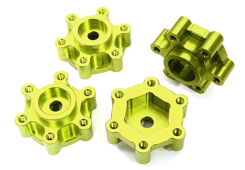 C31970GREEN Billet Machined 17mm Hex-to-6 Bolt Wheel Adapters for Losi 1/8 LMT 1.0 - Image 1